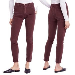Free People Corduroy Pants 27 Brown High Rise Skinny Leg We The Free